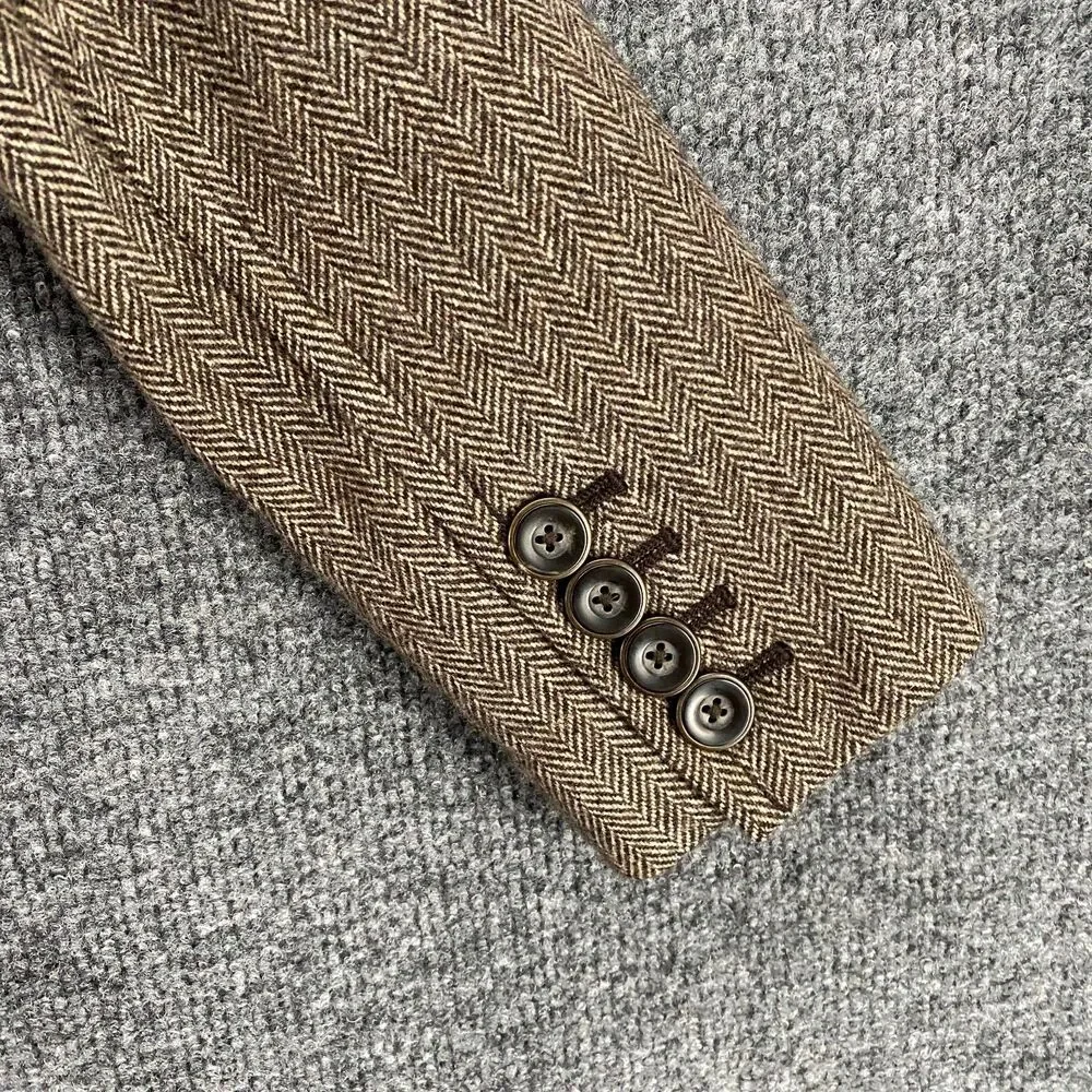 Eddie Bauer Blazer Wool‎ Jacket Womens 4 Brown Single Button Up Academia Office